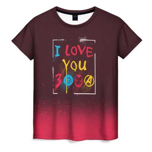 Футболка женская ВсеМайки I love you 3000 красная 4XL в Reserved